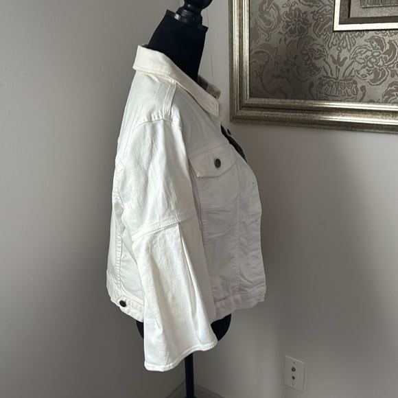 RACHEL Rachel Roy ivory bell sleeves Jean jacket sz XL - Picture 5 of 8